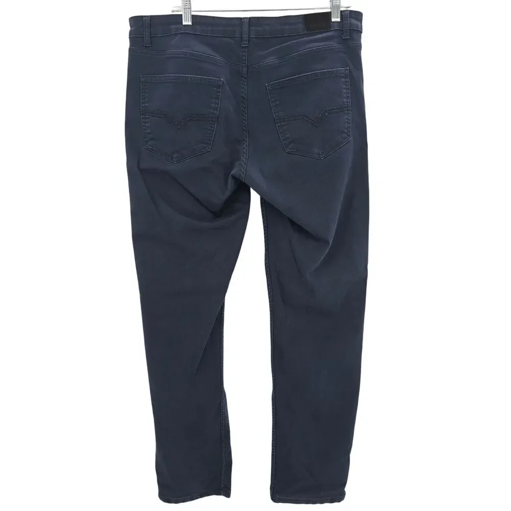 DKNY Mens size 36/32 Bedford Slim Straight Fit Dark Wash Denim Jeans Blue